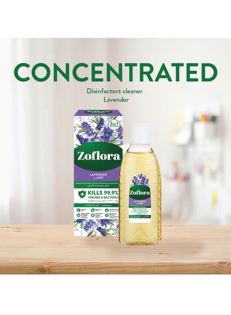 Zoflora Multi-Purpose Concentrated Disinfectant Lavender 120ml - Image 3